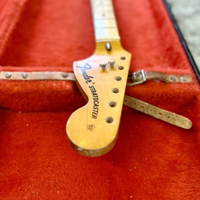 Fender Stratocaster guitar neck 1972 - Maple original vintage USA 3 bolt image 11