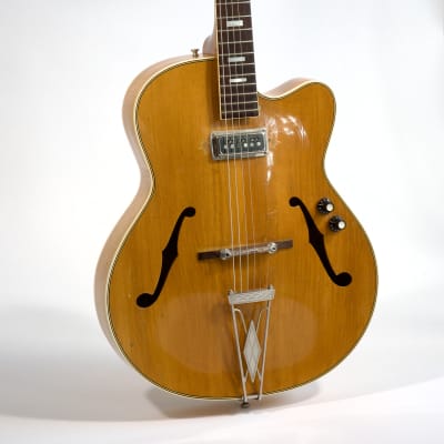 1962 Levin Archtop Mod 330 Natural Maple with Brazilian Rosewood, DeArmond Dynasonic & CITES image 2