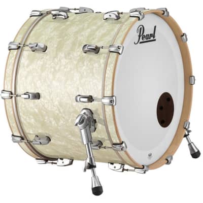 Pearl Music City Custom 20"x16" Reference Series Bass Drum w/o BB3 Mount NICOTINE WHITE MARINE PEARL RF2016BX/C405 image 1