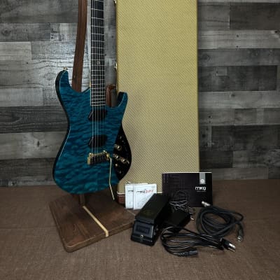 MOOG Paul Vo Collectors Edition Prototype (6 of 8!) Sustain Guitar W/OHSC - Blue Quilt image 1