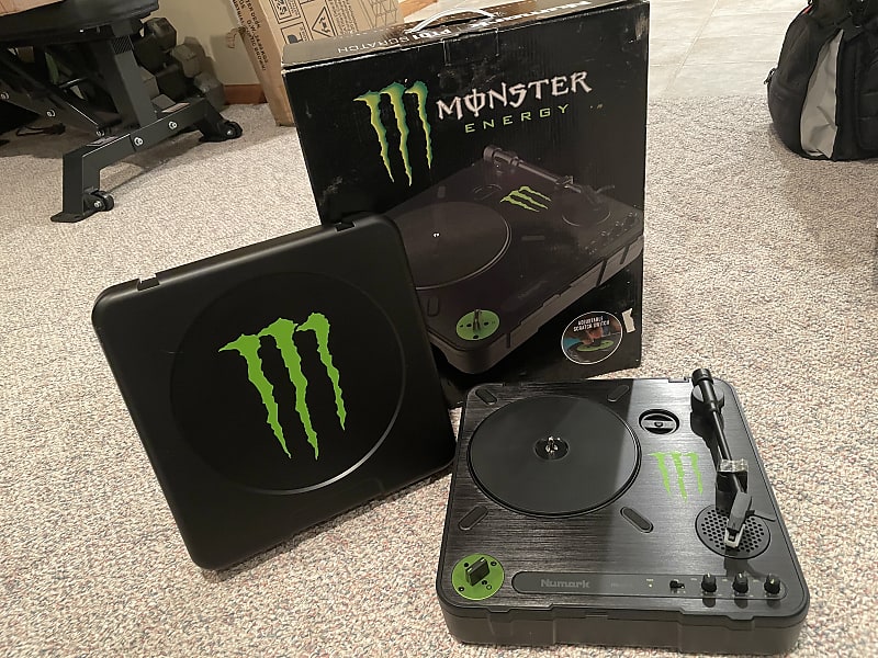 Numark PT01 Portable Turntable hotsell Monster Energy like new condition