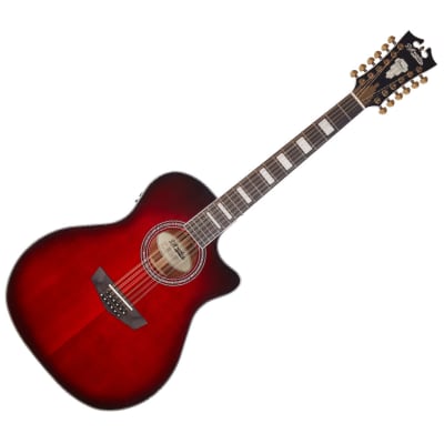 D'Angelico Premier Fulton 12-String A/E Guitar Trans Black Cherry Burst B-Stock for sale