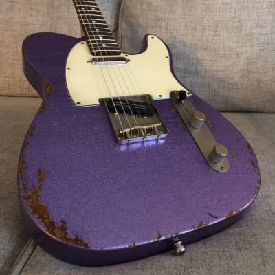 Fender American Performer Telecaster 2019 Lavender Sparkle Nitro Relic image 1