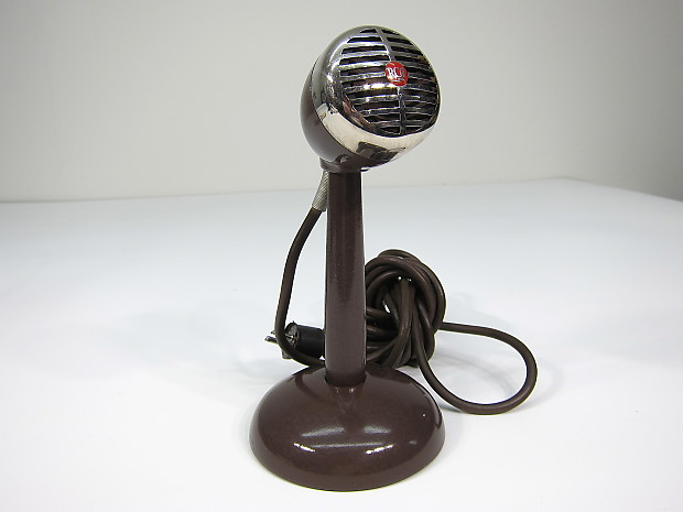 1950s Vintage RCA Astatic Made Microphone &amp; Stand Near Mint Desk 