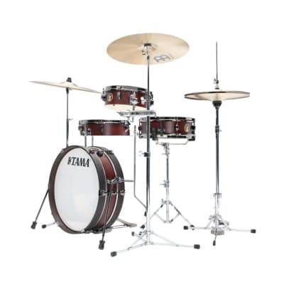 Tama Club-JAM Pancake 4pc Drum Set Burgundy Walnut Wrap image 7
