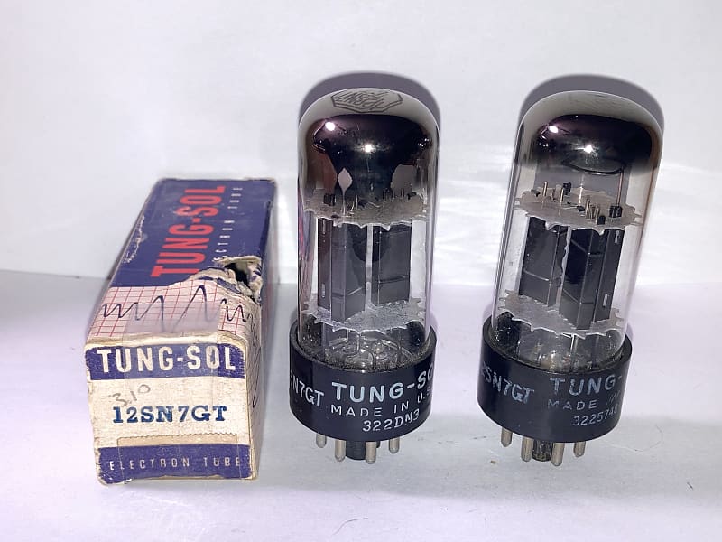 1957 Tung-Sol 12SN7GT Tall Bottle Tubes