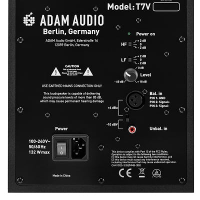 ADAM AUDIO T7V aktiv (Stück) 70Watt/7Zoll Nahfeld-Studiomonitor, schwarz image 3