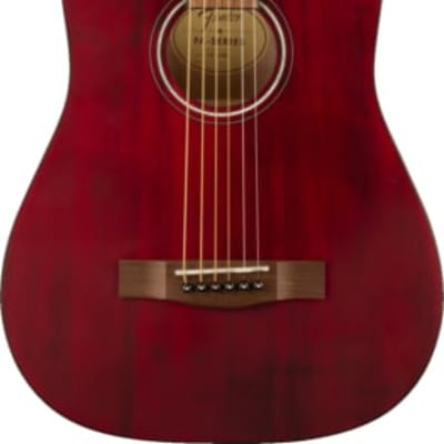 Fender FA-15 3/4 Scale Steel with Gig Bag Walnut Fingerboard Red image 2