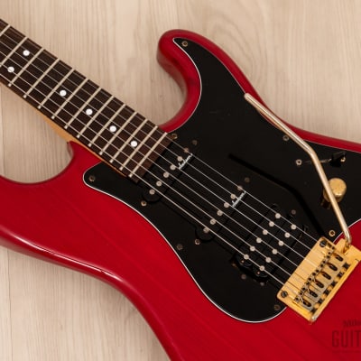1991 Charvel by Jackson CST-060-SSH Superstrat S-Style See-Through Red w/ Case, Japan image 7
