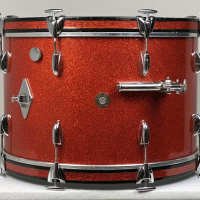 Gretsch 22/13/16" 60's Round Badge Name Band Drum Set - Tangerine Sparkle image 5