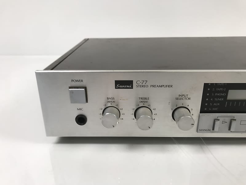 アンプ Sansui C-77 Sansui C-77 Preamplifier | Serviced | Phono MM MC | Silver
