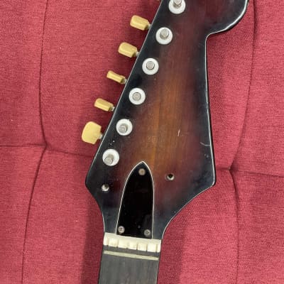 Vintage Japanese 2 Pickup Electric Guitar 60's - 3 Tone Sunburst image 4