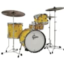 Used Gretsch Catalina Club 4-pc Shell Pack (18/12/14/14 Snare) - Yellow Satin Flame