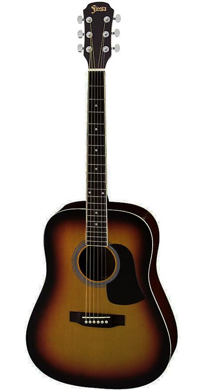 Aria Fiesta Series Dreadnought Acoustic Guitar in Brown Sunburst image 1