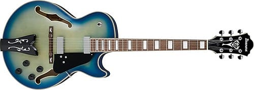 Ibanez GB10EM George Benson Hollow Body Electric Guitar (Jet Blue Burst) image 1