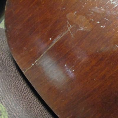Unknown Parlor Acoustic Guitar 30s/40s art deco soso player w/intonation issues image 10