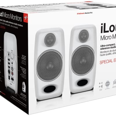 IK Multimedia iLoud Micro Monitor Bluetooth compact studio monitors (pair) White image 5