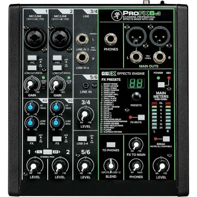 New - Mackie ProFX6v3 6-channel Mixer with USB and Effects image 2