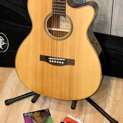 Teton STG100CENT Spruce Cutaway Guitar Acoustic/Electric EXTRAS Help Support Small Business , Thanks image 16