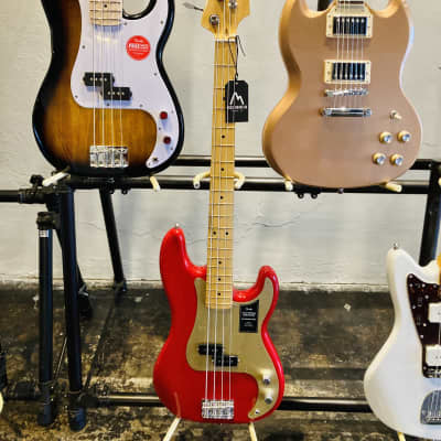Fender Vintera 50s Precision Bass - Like New! - Dakota Red - Sharp image 3