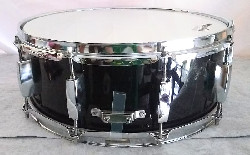 UNMARKED BEGINNER Snare Drum 14" x 5.5" Piano Black Wrap image 1