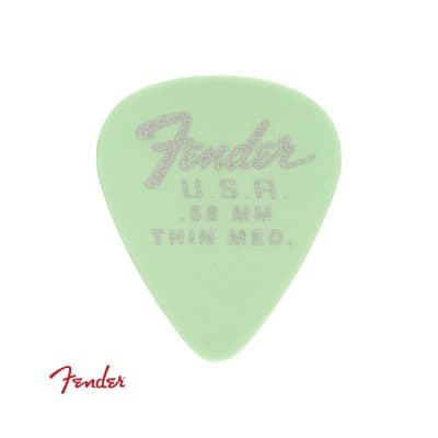 Fender 351 Dura-Tone Picks .58 Surf Green (12) image 1