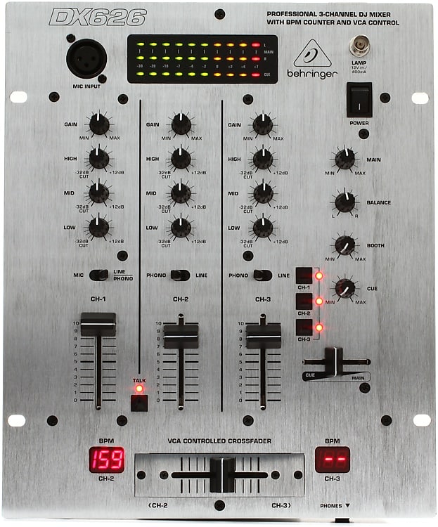 Behringer Pro Mixer DX626 3-Channel DJ Mixer