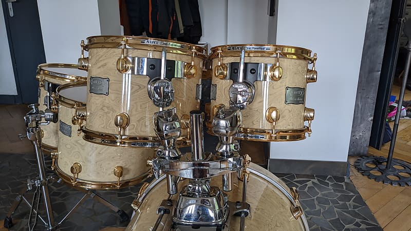 Rare Mapex Orion 22/10/12/14/16 Drumset gold hardware | Reverb