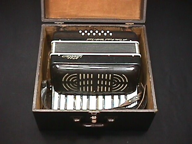 Vintage Italian Made Noble 12 Bass Accordion in it's Original Case & Ready to Play as-is image 1