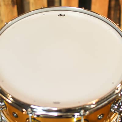 DW 5.5x14 Collector's Maple Vegas Gold Super Solid Snare Drum - SO#1288928 image 4
