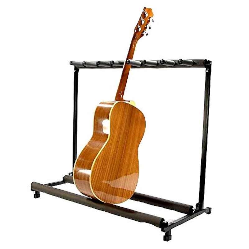 7 Guitar Stand Multiple Seven Instrument Display Rack Folding Reverb