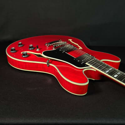 Eastman T486-RD #2566 Red Finish Semi Hollow Electric Guitar, Hard Case image 16