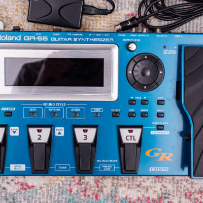 Roland GR-55 Synth with GK-2A Pickup and Extra Cables