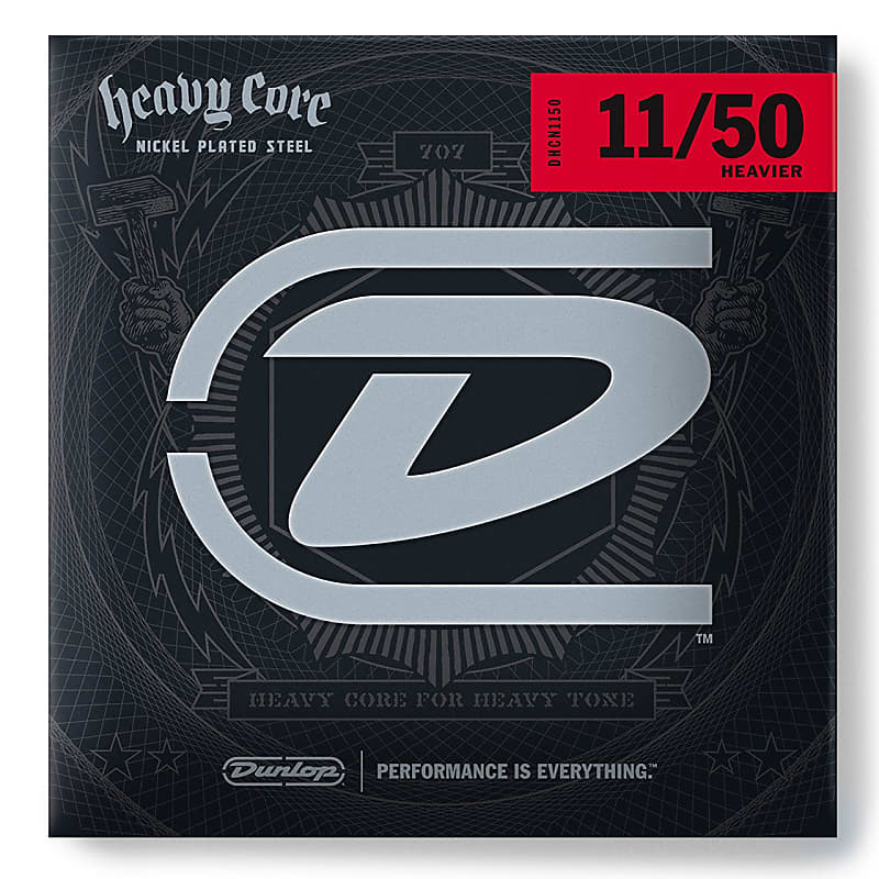 Dunlop DHCN1150 Heavy Core Electric Guitar Strings for Drop Tuning image 1