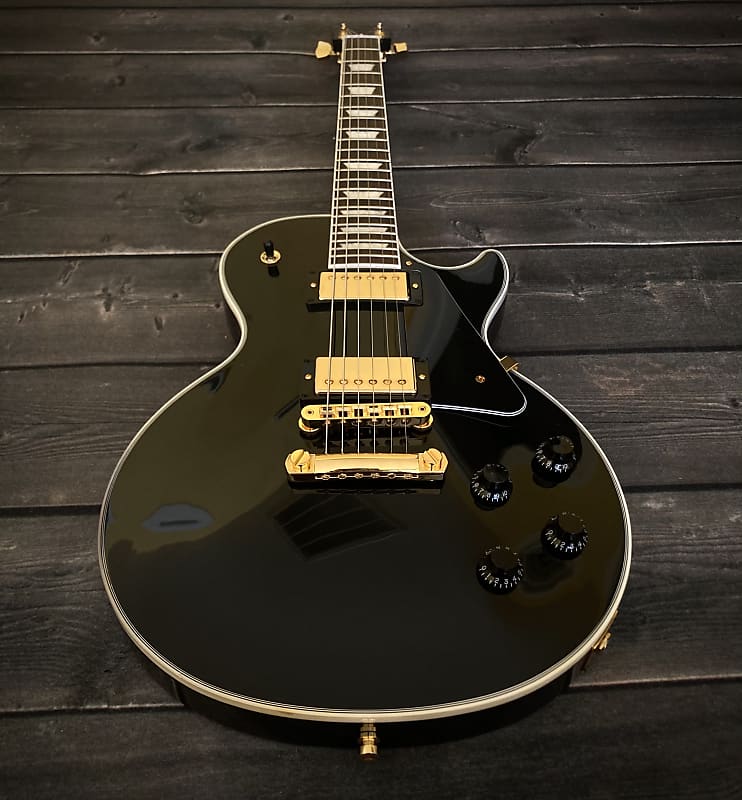 2017 Gibson Les Paul Standard LE Exclusive Gold Series Ebony | Reverb