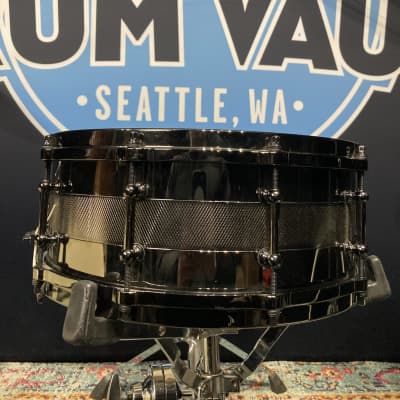 Jeff Ocheltree - 14x5.5" Heavy Metals 22, Limited Edition, Carbon Steel Snare Drum - Black/Black image 1