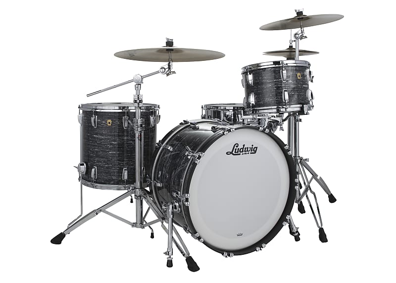Ludwig *Pre-Order* Legacy Mahogany Black Oyster Downbeat 14x20_8x12_14x14 Drums Authorized Dealer image 1