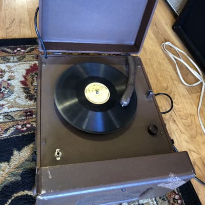 Espey 78 RPM Record Player/Built-in Speaker Vintage 1940’s(Recently Serviced) Brown image 2