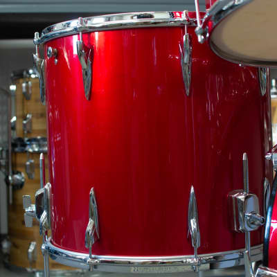 1970s Premier Polychromatic Red Resonator Drum Kit image 3