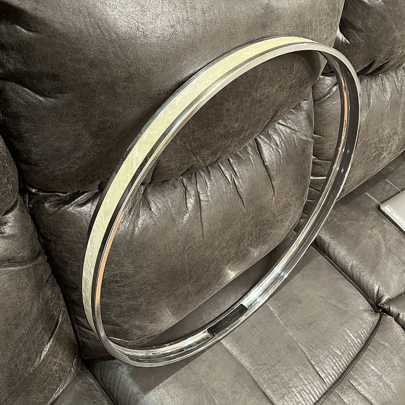 22” Metal Bass Drum Hoop with Pearl Inlay Reverb