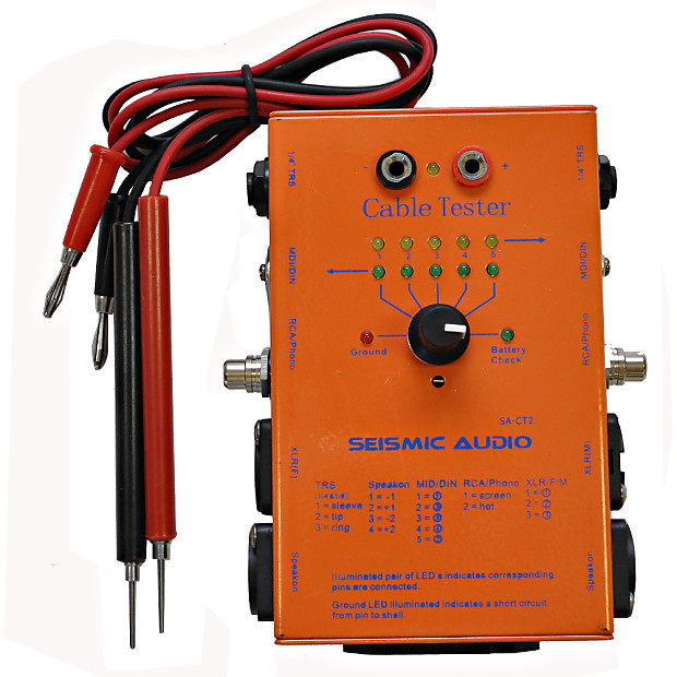 Seismic Audio SA-CT2 XLR/Speakon/TRS/TS/RCA/MIDI Cable Tester image 1
