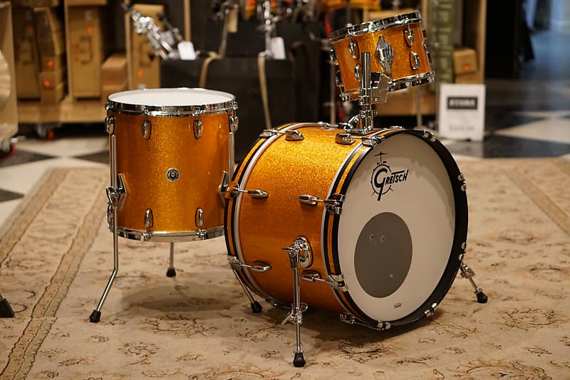 Gretsch 10/14/20" Brooklyn Series Drum Set Gold Sparkle Reverb