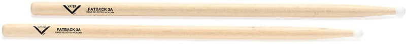 Vater American Hickory Drumsticks - 3A - Nylon Tip (3-pack) Bundle image 1