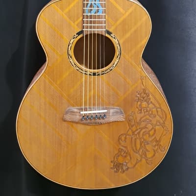 Blueberry NEW IN STOCK Handmade Acoustic Guitar Celtic Motif image 2