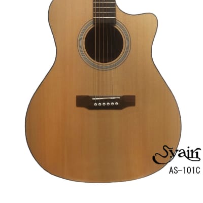 S.yairi AS-101C Solid Sitka Spruce & Mahogany Cutaway Grand Auditorium acoustic Guitar image 1