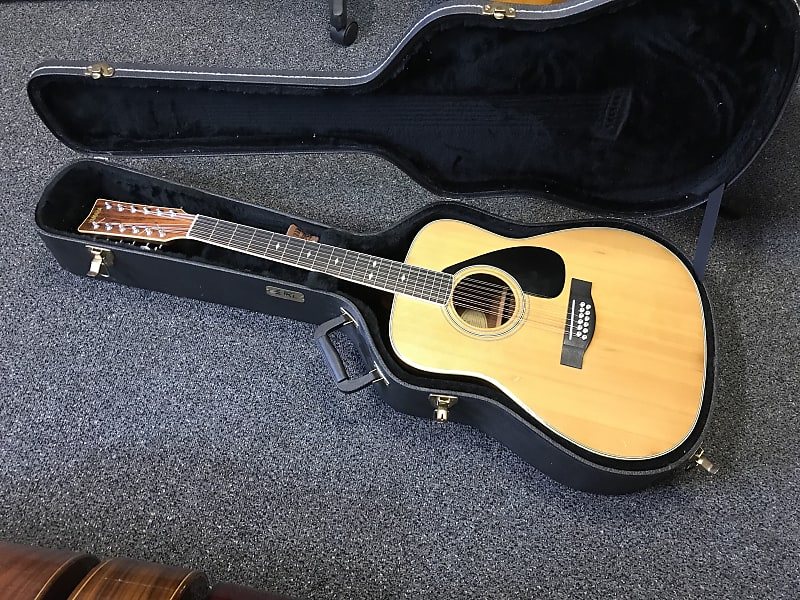 Yamaha FG-512 ii 12-String vintage Jumbo Dreadnought acoustic guitar 1980s In Excellent condition with hard case image 1