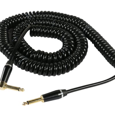 SuperFlex GOLD SFI-25QR-COILED Classic Heavy Duty Coiled Guitar Cable image 1