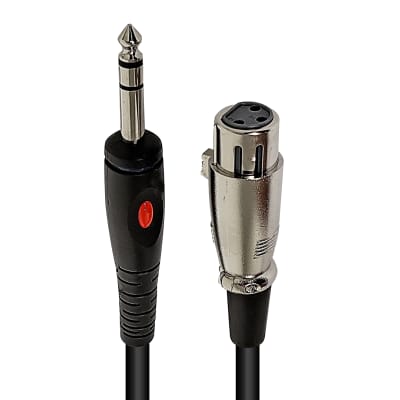 AxcessAbles XLR to 1/4 Inch TRS Instrument Cable 10ft | XLR Female to 6.35mm Male Jack Stereo Audio Cord | 10ft XLR to TRS Balanced Patch Cables image 1
