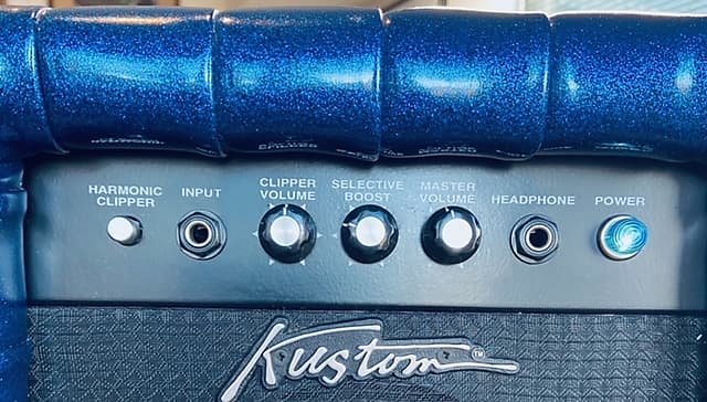 Kustom TR12L amp blue sparkle tuck and roll