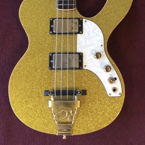 Musicvox Spaceranger Bass Gold Sparkle/Gold Hardware image 2